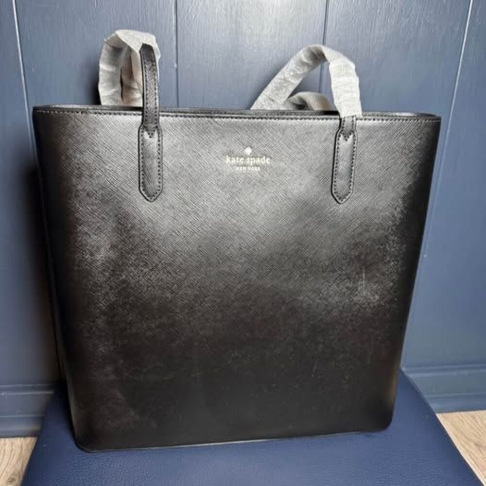 NWT Kate Spade Jana Tote Bag Black Saffiano Leather Shoulder Purse